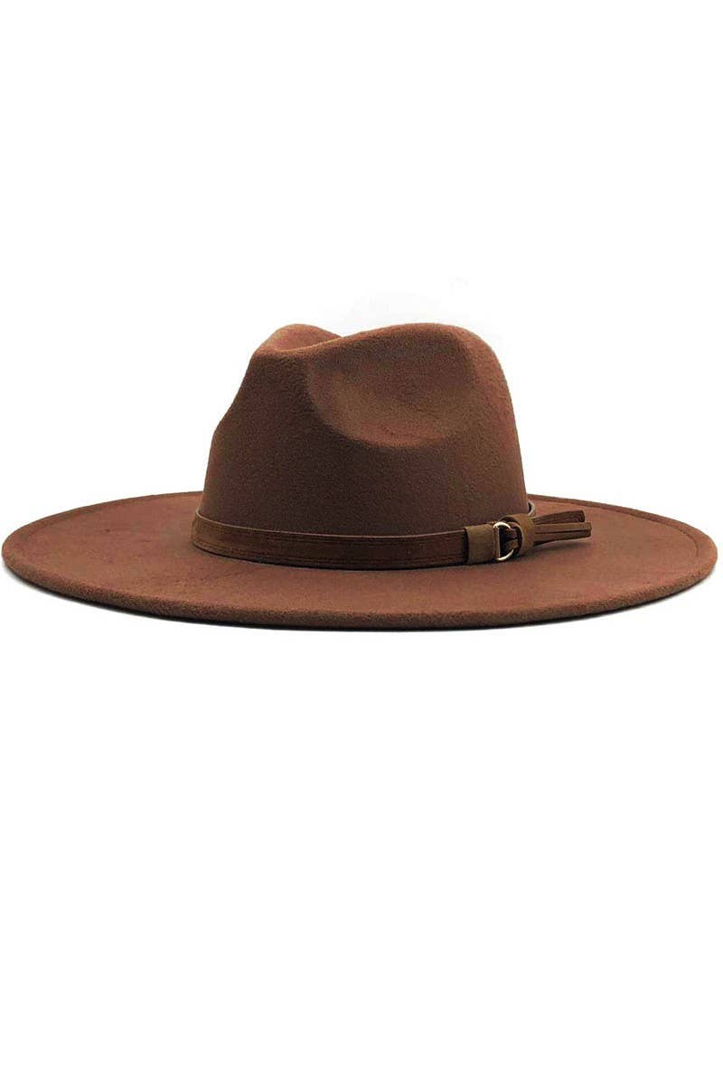 Dark Khaki/Brown Wide Brim Panama Hat