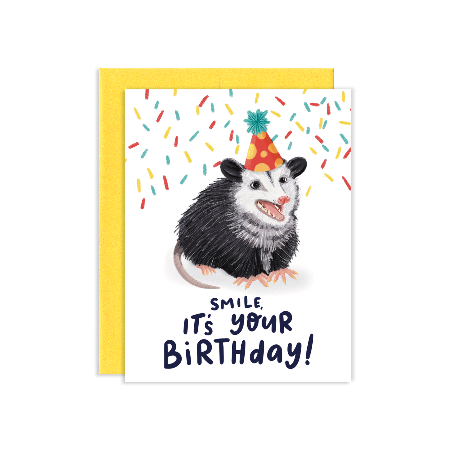 Smile! It's Your Birthday Opossum Greeting Card
