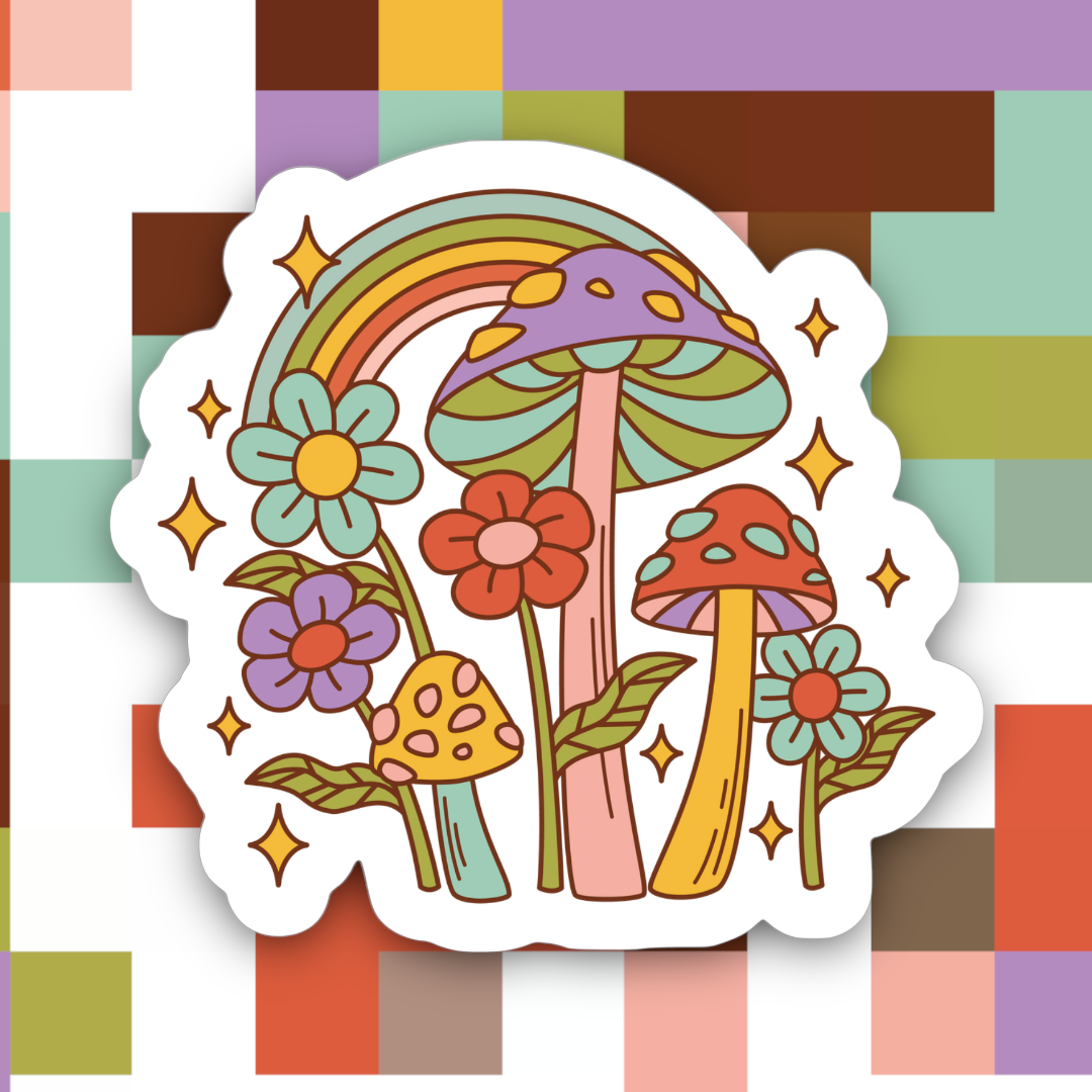 Groovy Mushroom Sticker