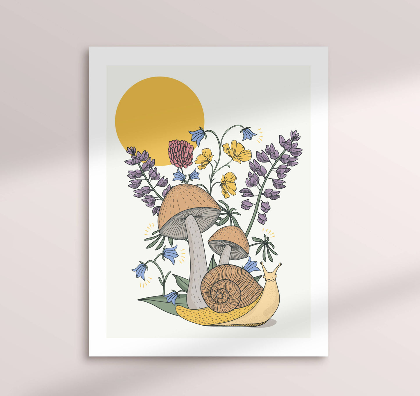 Woodland Creatures: Sweet Snail Art Print