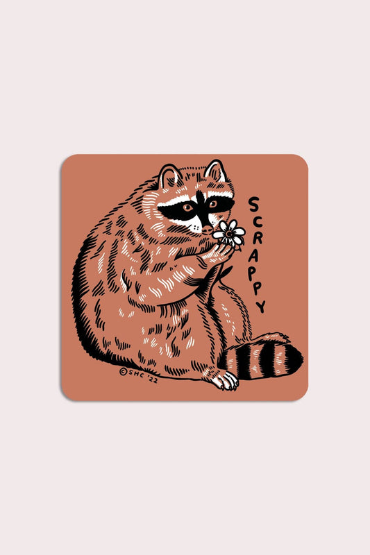 Scrappy Raccoon Sticker