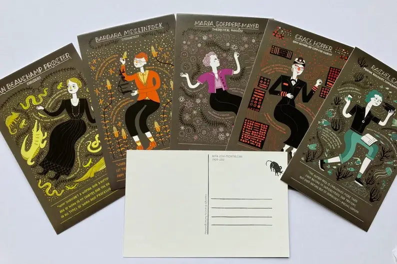 Women in Science Postcards, Assorted Styles