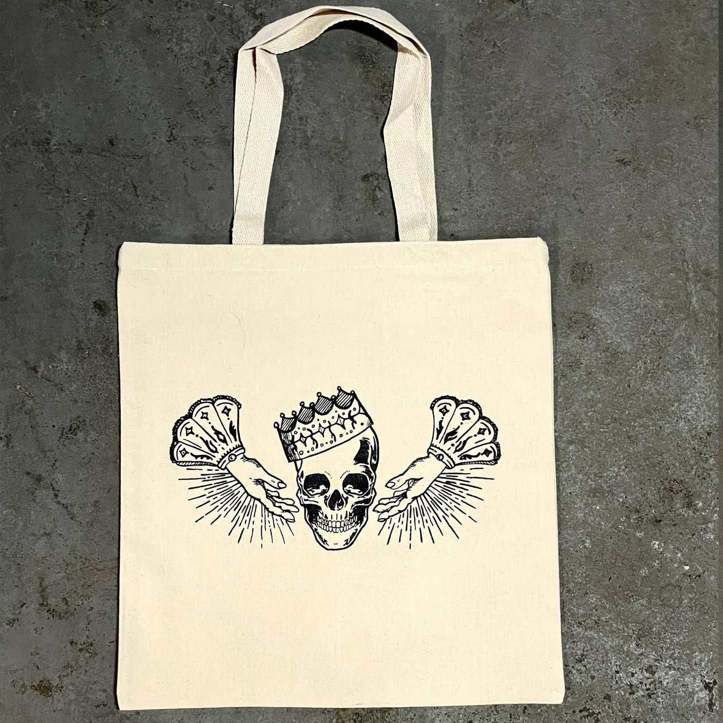 Skull Hands Tote Bag
