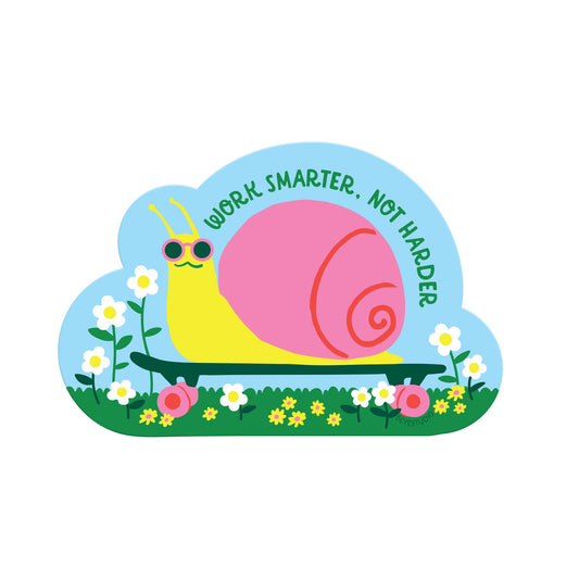 Skateboarding Snail Sticker