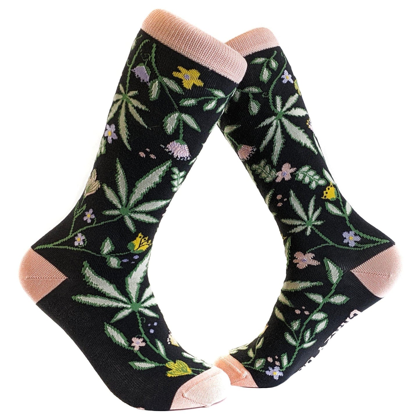 Women's Flowers And Weed Socks