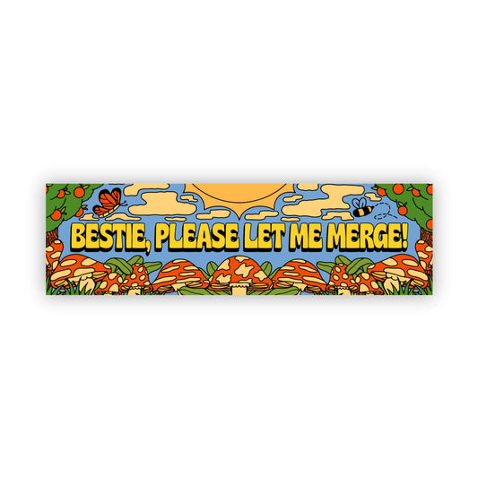 Bestie, Please Let Me Merge! Large Sticker