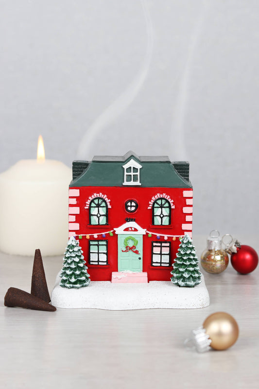 SALE - Christmas House Incense Cone Burner