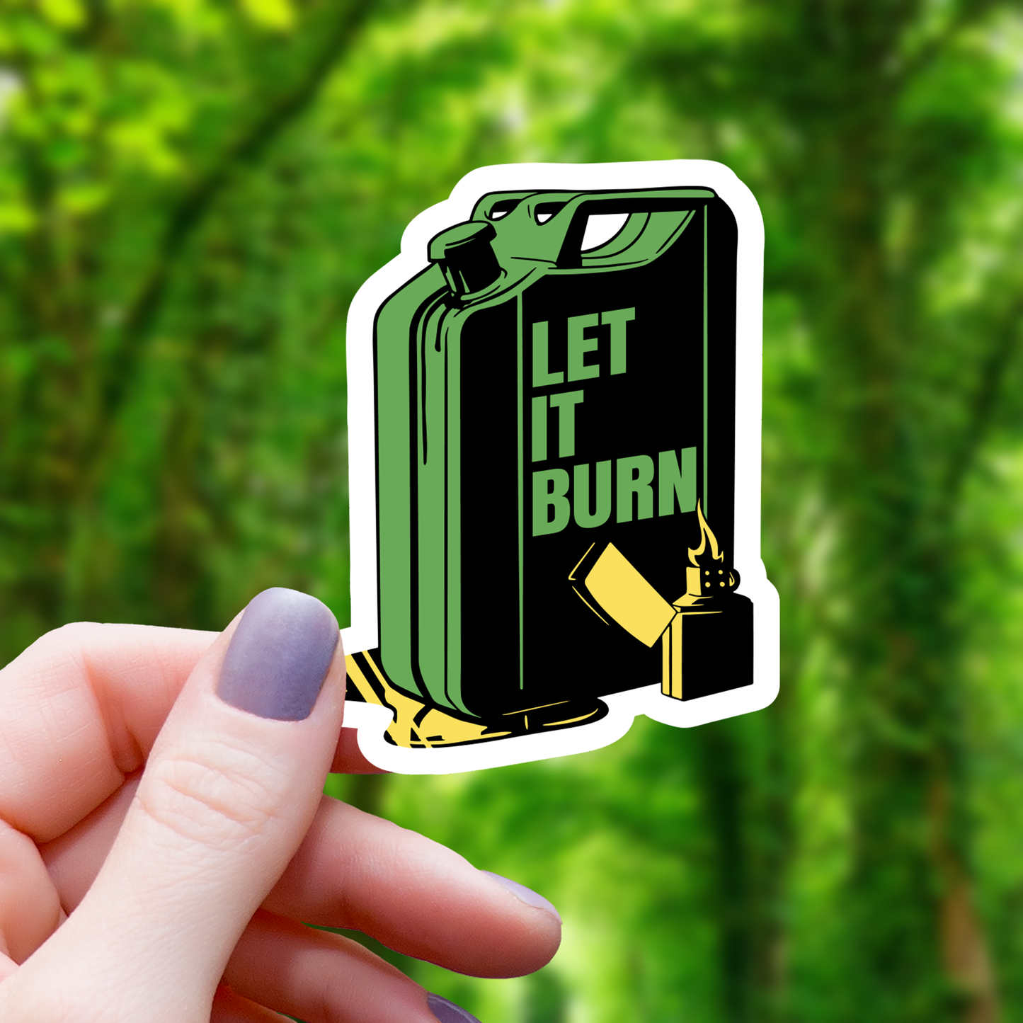 Let It Burn Gas Can Sticker