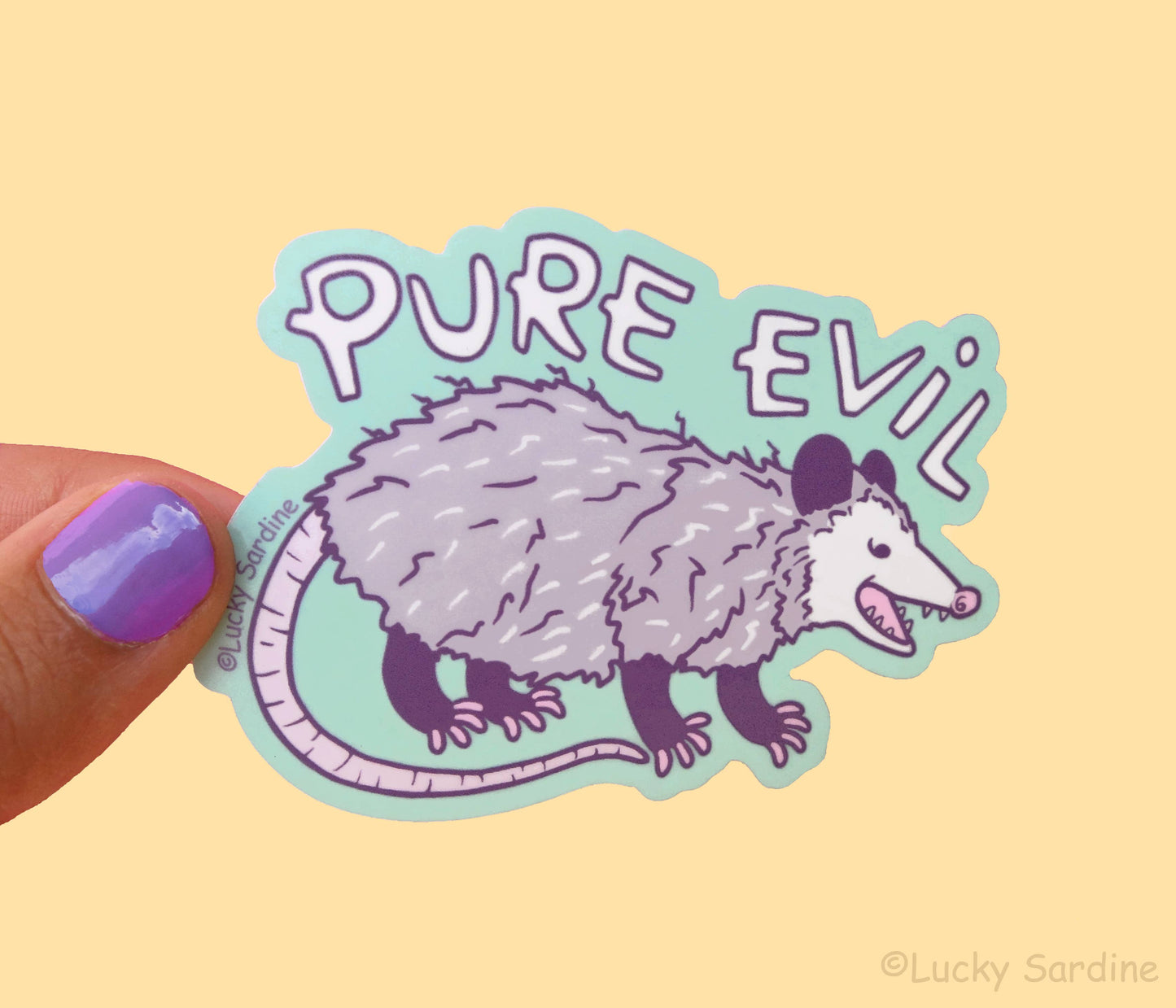 Possum Pure Evil Sticker