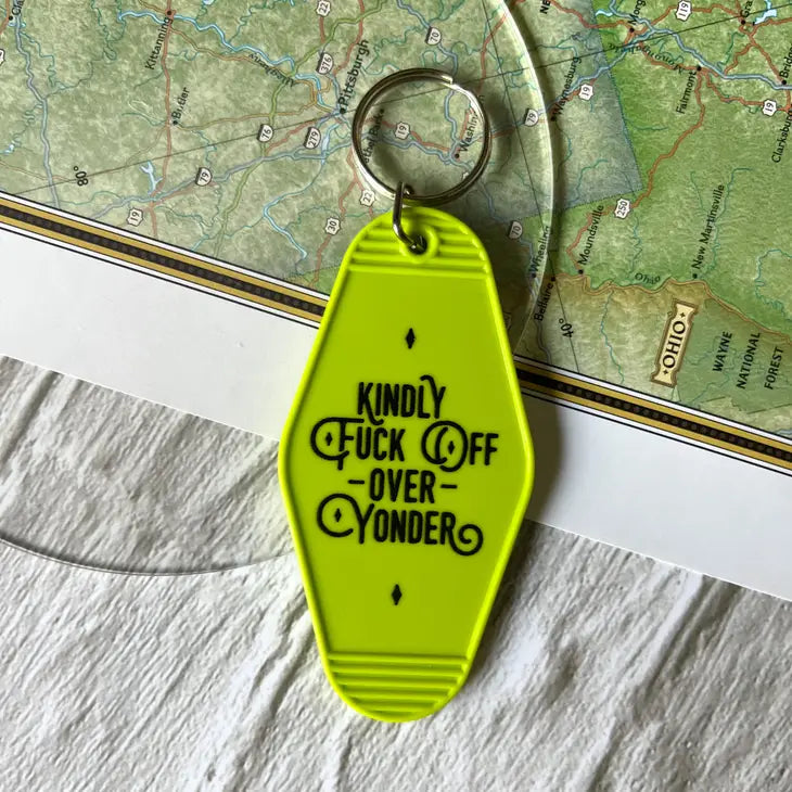 Kindly Fuck Off Motel Keychain